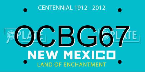 OCBG67 New Mexico License Plate
