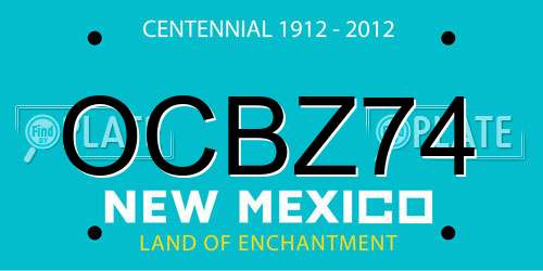 OCBZ74 New Mexico License Plate