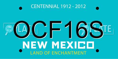 OCF16S New Mexico License Plate