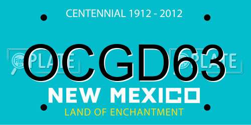 OCGD63 New Mexico License Plate