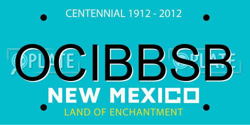 OCIBBSB New Mexico License Plate