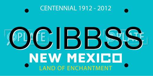 OCIBBSS New Mexico License Plate