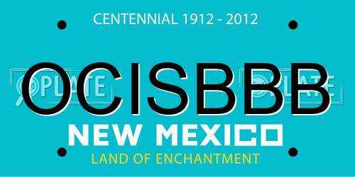 OCISBBB New Mexico License Plate