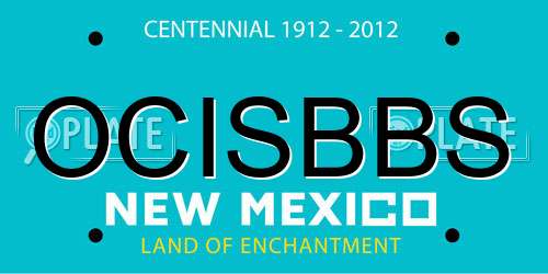 OCISBBS New Mexico License Plate