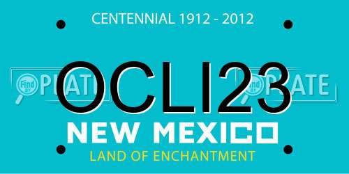 OCLI23 New Mexico License Plate