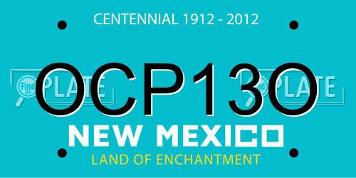 OCP13O New Mexico License Plate