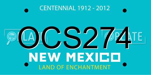 OCS274 New Mexico License Plate
