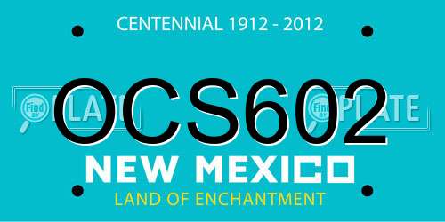 OCS602 New Mexico License Plate