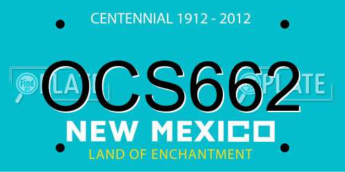 OCS662 New Mexico License Plate