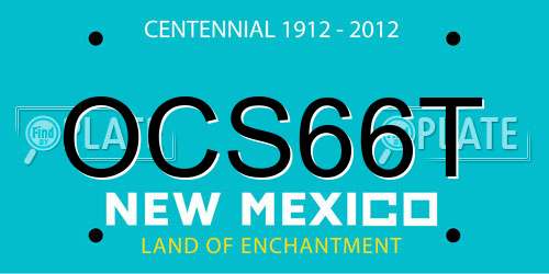 OCS66T New Mexico License Plate