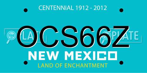 OCS66Z New Mexico License Plate