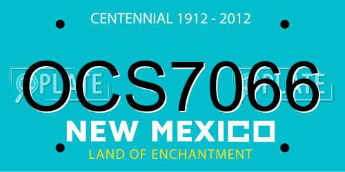 OCS7066 New Mexico License Plate