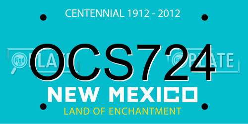 OCS724 New Mexico License Plate