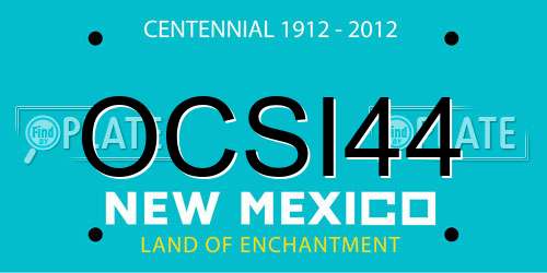 OCSI44 New Mexico License Plate