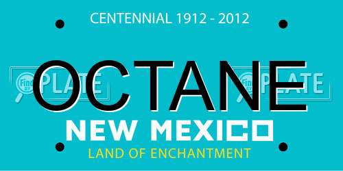 OCTANE New Mexico License Plate