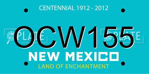 OCW155 New Mexico License Plate