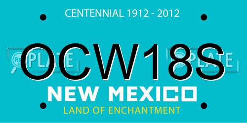 OCW18S New Mexico License Plate