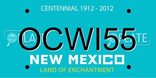 OCWI55 New Mexico License Plate