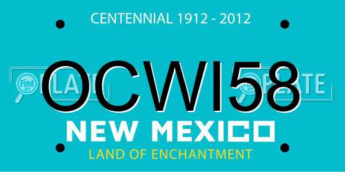 OCWI58 New Mexico License Plate