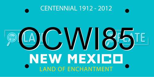 OCWI85 New Mexico License Plate