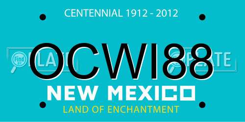 OCWI88 New Mexico License Plate