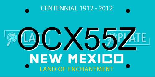 OCX55Z New Mexico License Plate
