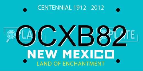 OCXB82 New Mexico License Plate