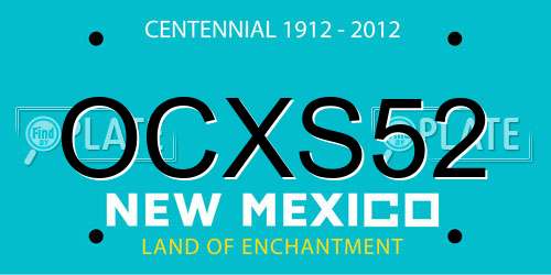 OCXS52 New Mexico License Plate