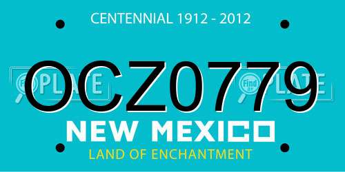 OCZ0779 New Mexico License Plate