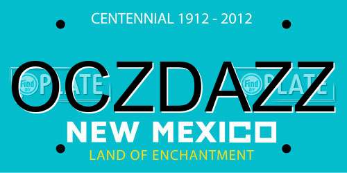 OCZDAZZ New Mexico License Plate