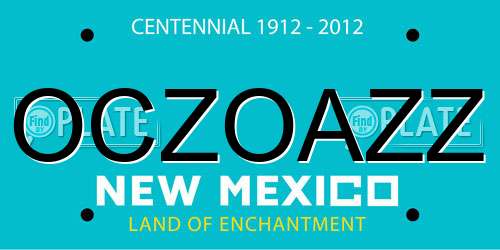 OCZOAZZ New Mexico License Plate