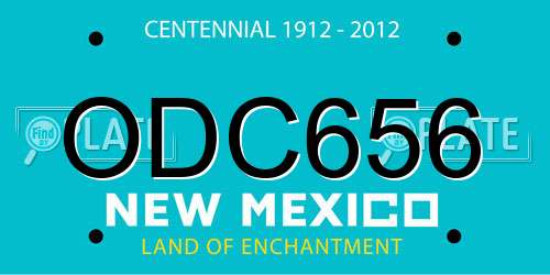 ODC656 New Mexico License Plate