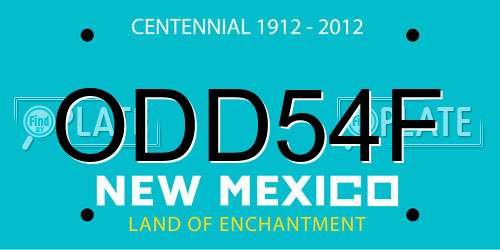 ODD54F New Mexico License Plate