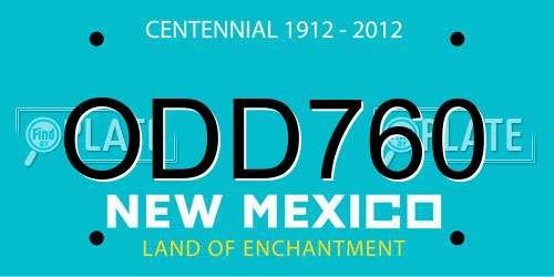 ODD760 New Mexico License Plate