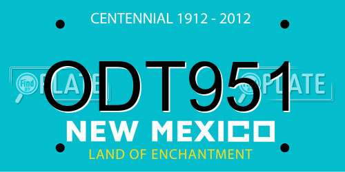 ODT951 New Mexico License Plate