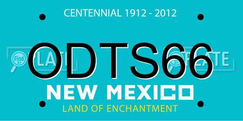 ODTS66 New Mexico License Plate