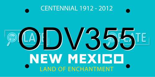 ODV355 New Mexico License Plate