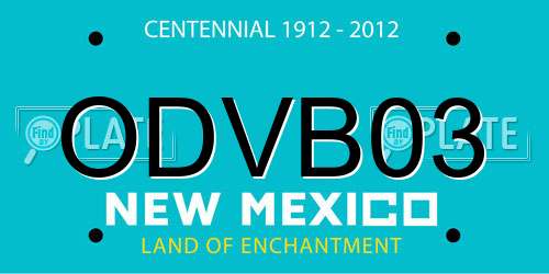 ODVB03 New Mexico License Plate