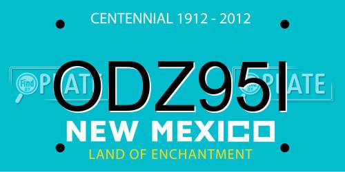 ODZ95I New Mexico License Plate