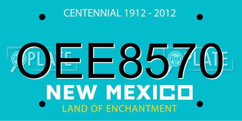 OEE8570 New Mexico License Plate