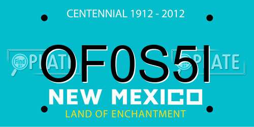 OF0S5I New Mexico License Plate