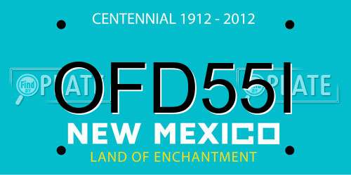 OFD55I New Mexico License Plate