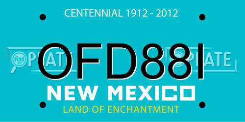 OFD88I New Mexico License Plate