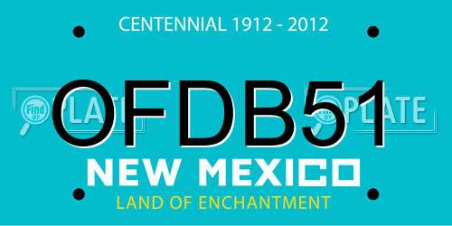 OFDB51 New Mexico License Plate