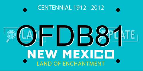 OFDB81 New Mexico License Plate