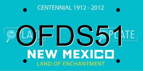 OFDS51 New Mexico License Plate