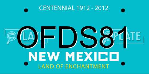 OFDS81 New Mexico License Plate