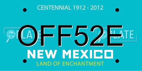 OFF52E New Mexico License Plate