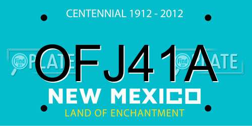 OFJ41A New Mexico License Plate