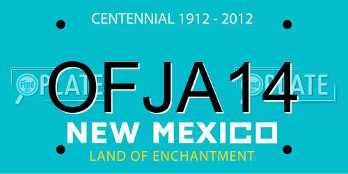 OFJA14 New Mexico License Plate